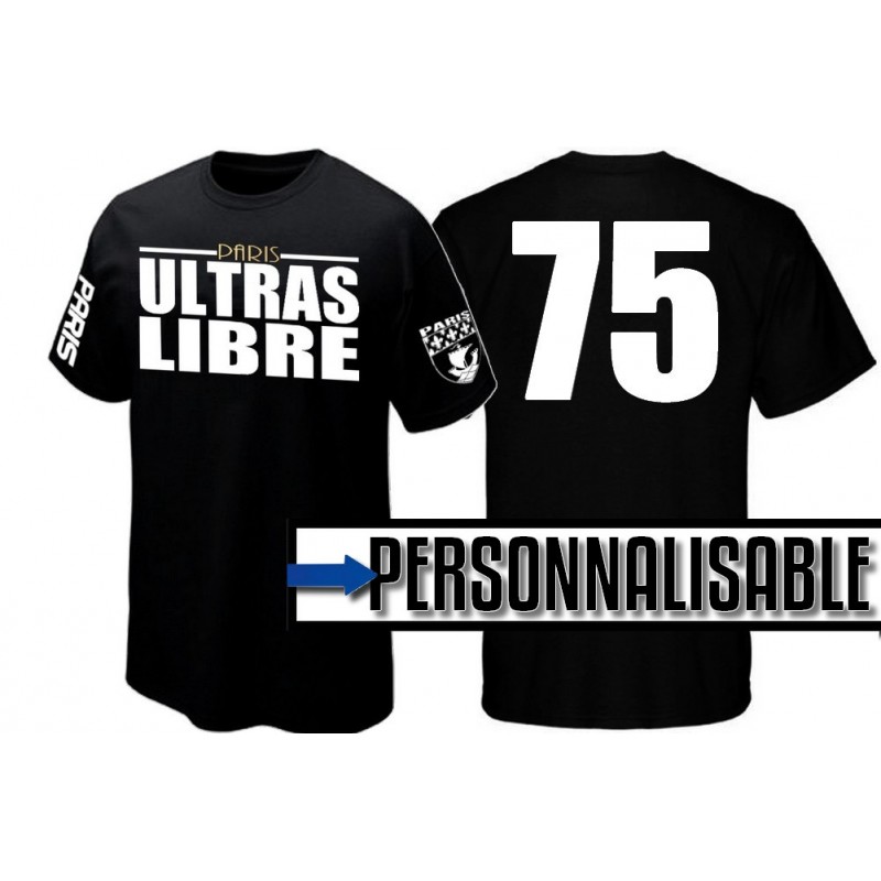 NOIR/BLANC personnalisable T-Shirt Ultras 